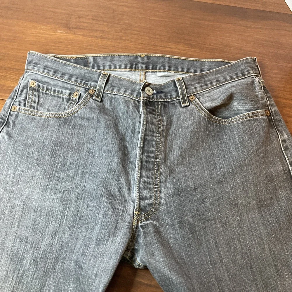 Vintage Levi's Original Button-Fly 501XX Jeans Men's 35 X 32 Black Straight Leg